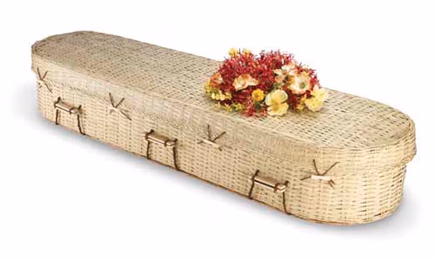 Bamboo rounded coffin